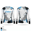 Panthers Women's Long Sleeve V-neck Shirt - 1