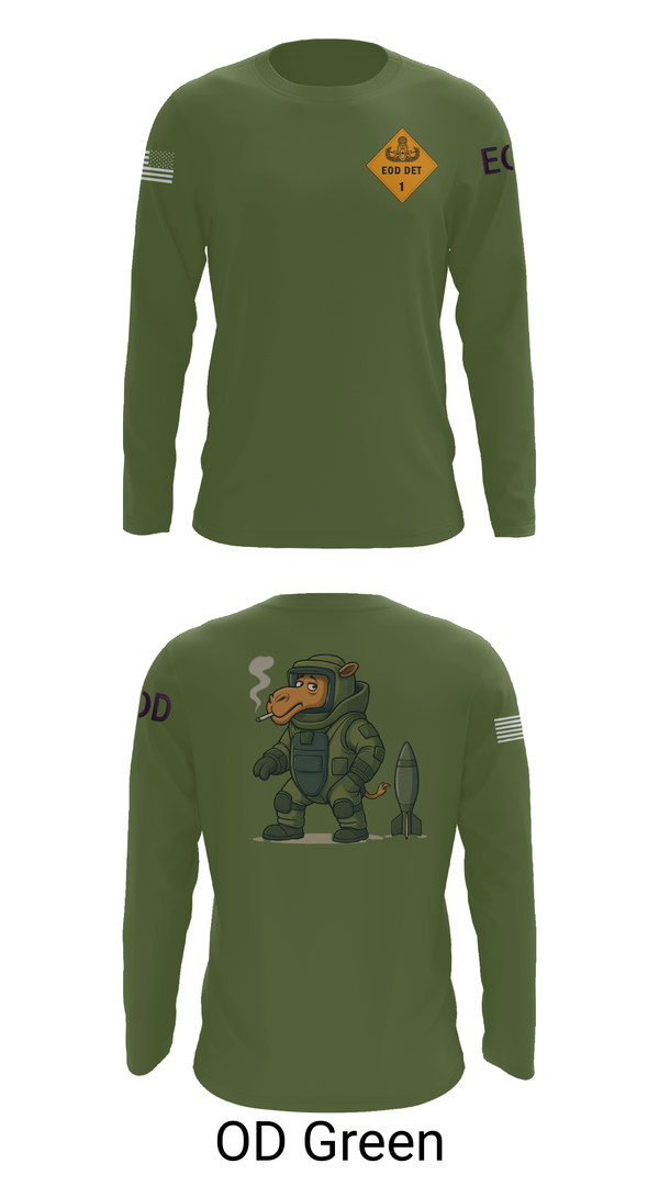 Long Sleeve Performance Shirt, 1st EOD DET, , Teamtime, Team time, sublimation, custom sports apparel, team uniforms, spirit wear, spiritwear, sports uniforms, custom shirts, team store, custom team store, fundraiser sports, apparel fundraiser