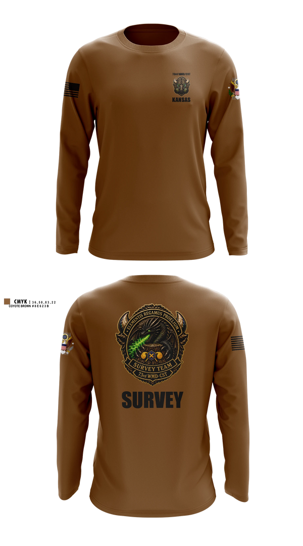 Long Sleeve Performance Shirt, 73rd WMD/CST, National Guard, Teamtime, Team time, sublimation, custom sports apparel, team uniforms, spirit wear, spiritwear, sports uniforms, custom shirts, team store, custom team store, fundraiser sports, apparel fundraiser