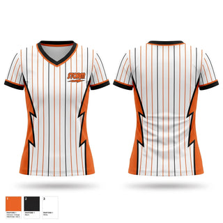 Womens Short Sleeve Vneck Shirt, Storm, Softball, Teamtime, Team time, sublimation, custom sports apparel, team uniforms, spirit wear, spiritwear, sports uniforms, custom shirts, team store, custom team store, fundraiser sports, apparel fundraiser