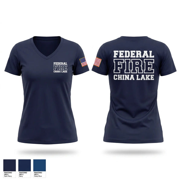 Womens Short Sleeve Vneck Shirt, China lake fire department, Fire Department, Teamtime, Team time, sublimation, custom sports apparel, team uniforms, spirit wear, spiritwear, sports uniforms, custom shirts, team store, custom team store, fundraiser sports, apparel fundraiser