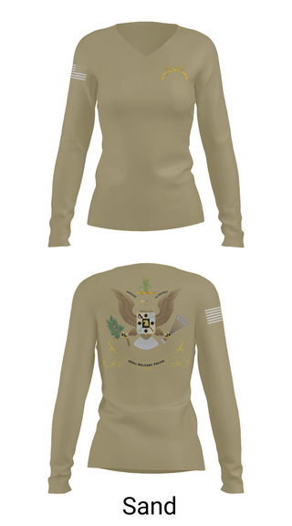 Womens Long Sleeve Vneck Shirt, 402nd Military Police Battalion, , Teamtime, Team time, sublimation, custom sports apparel, team uniforms, spirit wear, spiritwear, sports uniforms, custom shirts, team store, custom team store, fundraiser sports, apparel fundraiser