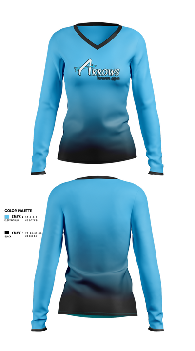 Arrows 74148955 Women's Long Sleeve V-neck Shirt - 4