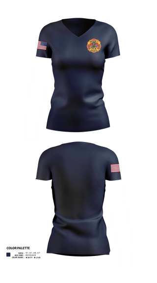 Womens Short Sleeve Vneck Shirt, Camden city fire department, rescue 1, Fire Department, Teamtime, Team time, sublimation, custom sports apparel, team uniforms, spirit wear, spiritwear, sports uniforms, custom shirts, team store, custom team store, fundraiser sports, apparel fundraiser