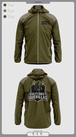 Windbreaker, Gulfcoast Guerillas, , Teamtime, Team time, sublimation, custom sports apparel, team uniforms, spirit wear, spiritwear, sports uniforms, custom shirts, team store, custom team store, fundraiser sports, apparel fundraiser