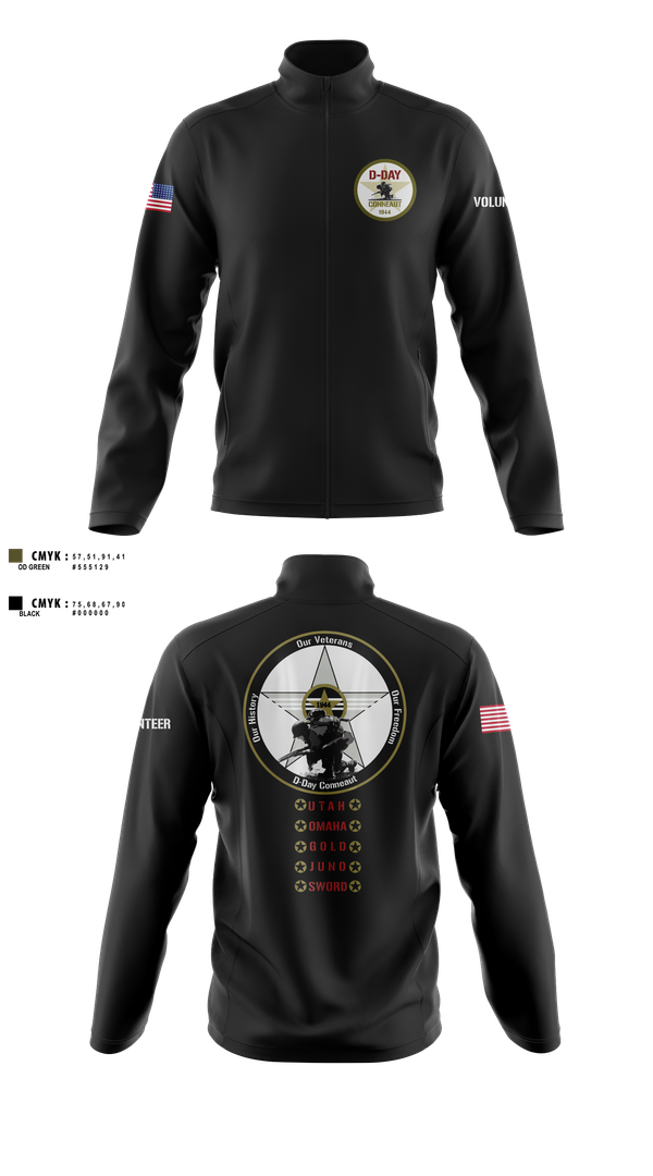 Fleece Jacket, D-Day Ohio, Inc, , Teamtime, Team time, sublimation, custom sports apparel, team uniforms, spirit wear, spiritwear, sports uniforms, custom shirts, team store, custom team store, fundraiser sports, apparel fundraiser