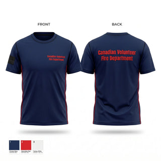 Old School Cotton Feel Shirt, Canadian Volunteer Fire Department, Fire Department, Teamtime, Team time, sublimation, custom sports apparel, team uniforms, spirit wear, spiritwear, sports uniforms, custom shirts, team store, custom team store, fundraiser sports, apparel fundraiser