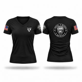 Womens Short Sleeve Vneck Shirt, SWAT, Police, Teamtime, Team time, sublimation, custom sports apparel, team uniforms, spirit wear, spiritwear, sports uniforms, custom shirts, team store, custom team store, fundraiser sports, apparel fundraiser