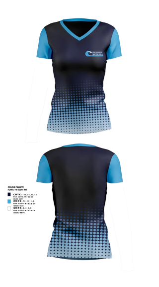 Womens Short Sleeve Vneck Shirt, Gig Harbor Water Polo, Water Polo, Teamtime, Team time, sublimation, custom sports apparel, team uniforms, spirit wear, spiritwear, sports uniforms, custom shirts, team store, custom team store, fundraiser sports, apparel fundraiser