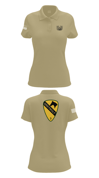 1st cav Div 3abct 85829502 Women's Short Sleeve Performance Polo  - 95