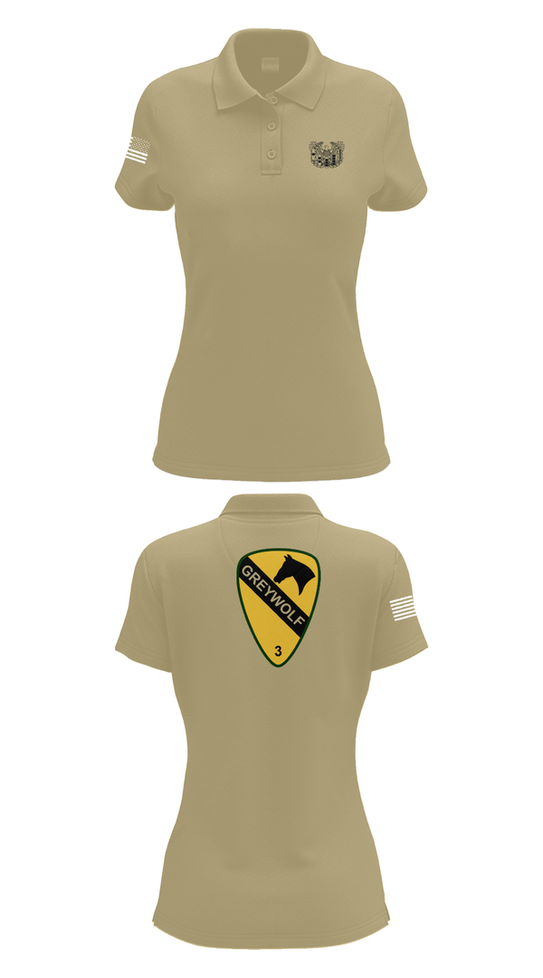 Womens Short Sleeve Performance Polo, 1st cav Div 3abct, , Teamtime, Team time, sublimation, custom sports apparel, team uniforms, spirit wear, spiritwear, sports uniforms, custom shirts, team store, custom team store, fundraiser sports, apparel fundraiser