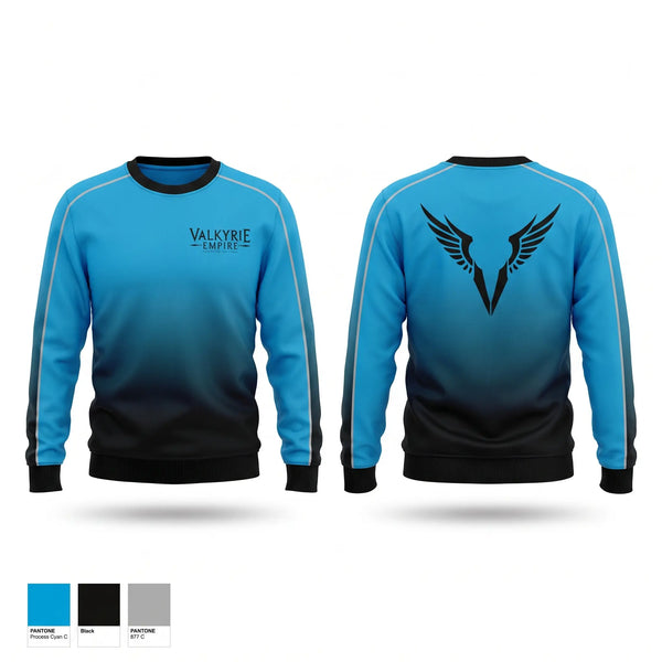 Crew Neck Sweatshirt, Valkyrie Empire, Softball, Teamtime, Team time, sublimation, custom sports apparel, team uniforms, spirit wear, spiritwear, sports uniforms, custom shirts, team store, custom team store, fundraiser sports, apparel fundraiser