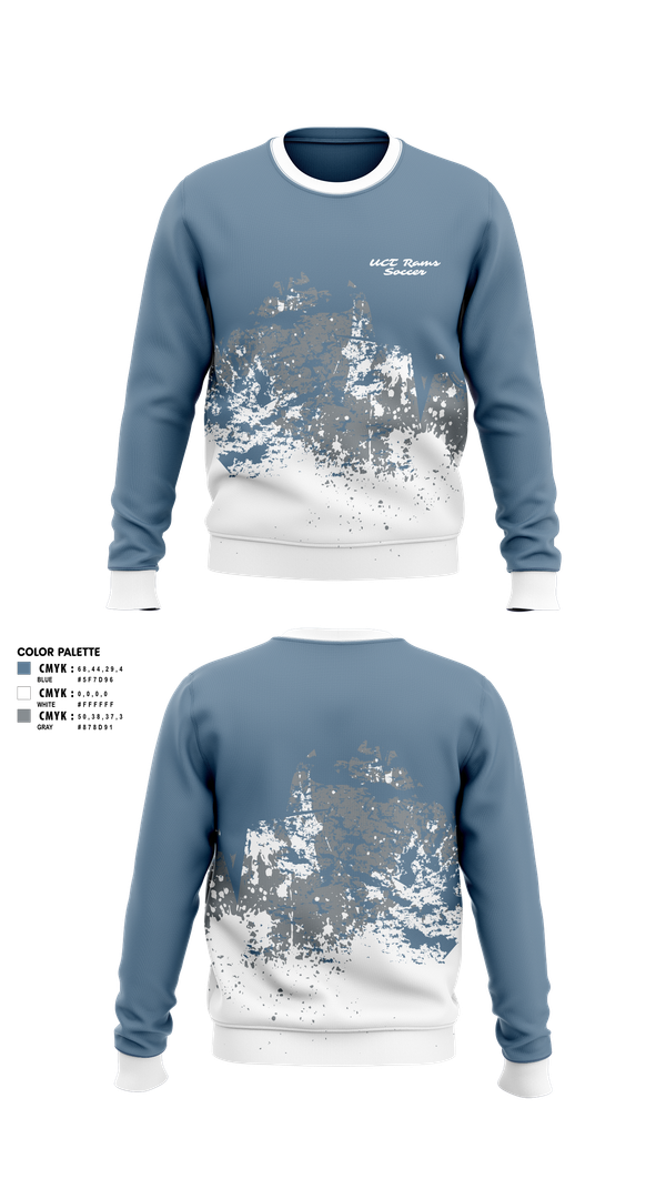 Crew Neck Sweatshirt, UCT Rams, Men's Soccer, Teamtime, Team time, sublimation, custom sports apparel, team uniforms, spirit wear, spiritwear, sports uniforms, custom shirts, team store, custom team store, fundraiser sports, apparel fundraiser