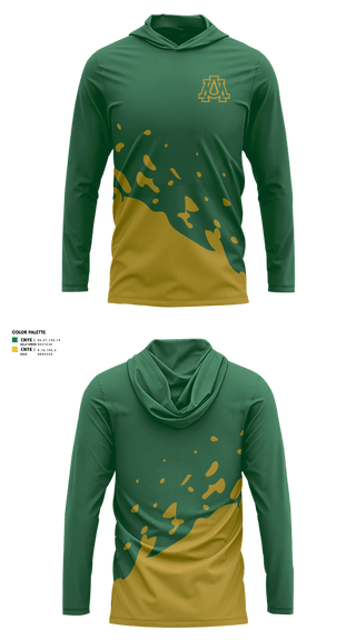 Long Sleeve Performance Shirt with hood, AUM, Softball, Teamtime, Team time, sublimation, custom sports apparel, team uniforms, spirit wear, spiritwear, sports uniforms, custom shirts, team store, custom team store, fundraiser sports, apparel fundraiser
