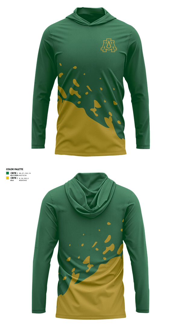 Long Sleeve Performance Shirt with hood, AUM, Softball, Teamtime, Team time, sublimation, custom sports apparel, team uniforms, spirit wear, spiritwear, sports uniforms, custom shirts, team store, custom team store, fundraiser sports, apparel fundraiser