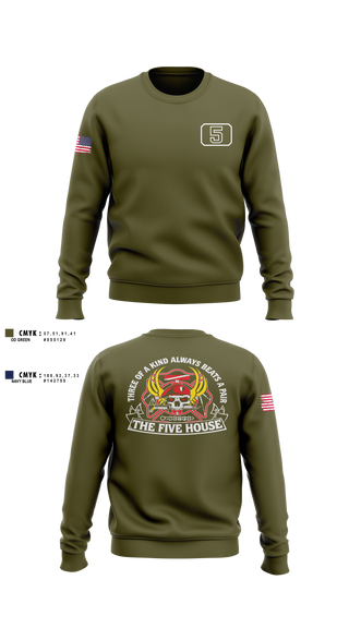Crew Neck Sweatshirt, Greensboro Fire Department Rescue 5, Fire Department, Teamtime, Team time, sublimation, custom sports apparel, team uniforms, spirit wear, spiritwear, sports uniforms, custom shirts, team store, custom team store, fundraiser sports, apparel fundraiser