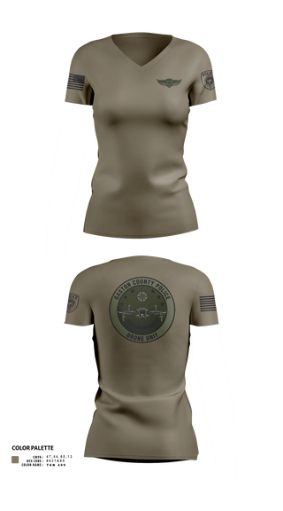 Womens Short Sleeve Vneck Shirt, Drone Unit, Police, Teamtime, Team time, sublimation, custom sports apparel, team uniforms, spirit wear, spiritwear, sports uniforms, custom shirts, team store, custom team store, fundraiser sports, apparel fundraiser