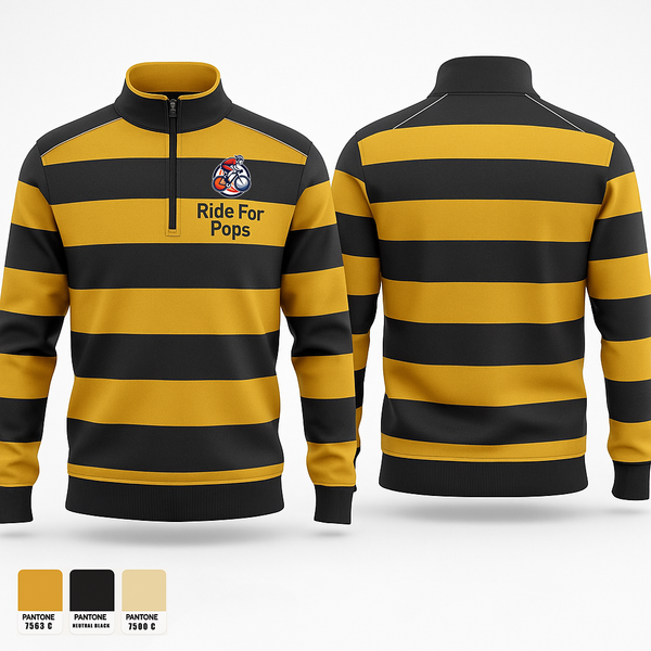 Quarter Zip Jacket, Ride For Pops, Baseball, Teamtime, Team time, sublimation, custom sports apparel, team uniforms, spirit wear, spiritwear, sports uniforms, custom shirts, team store, custom team store, fundraiser sports, apparel fundraiser