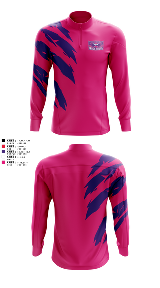 Quarter Zip Jacket, Carolina Track Hawks, Track & Field, Teamtime, Team time, sublimation, custom sports apparel, team uniforms, spirit wear, spiritwear, sports uniforms, custom shirts, team store, custom team store, fundraiser sports, apparel fundraiser