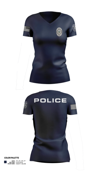 Womens Short Sleeve Vneck Shirt, Struthers Police, Police, Teamtime, Team time, sublimation, custom sports apparel, team uniforms, spirit wear, spiritwear, sports uniforms, custom shirts, team store, custom team store, fundraiser sports, apparel fundraiser