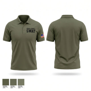 Short Sleeve Performance Polo, Adams County SWAT, Police, Teamtime, Team time, sublimation, custom sports apparel, team uniforms, spirit wear, spiritwear, sports uniforms, custom shirts, team store, custom team store, fundraiser sports, apparel fundraiser