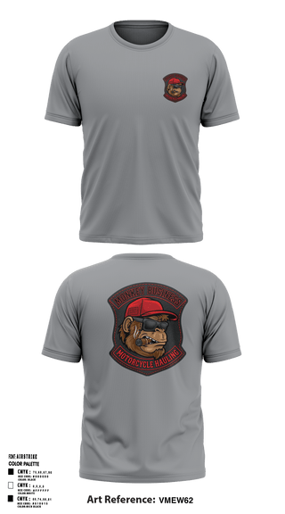 Soft Poly Tee Cotton Like Feel, Monkey Business Motorcycke Hauling, , Teamtime, Team time, sublimation, custom sports apparel, team uniforms, spirit wear, spiritwear, sports uniforms, custom shirts, team store, custom team store, fundraiser sports, apparel fundraiser