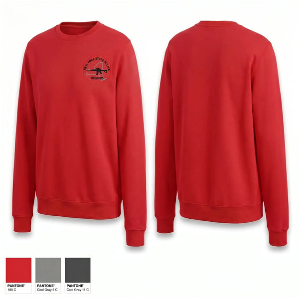 Crew Neck Sweatshirt, NYSP Firearms, Police, Teamtime, Team time, sublimation, custom sports apparel, team uniforms, spirit wear, spiritwear, sports uniforms, custom shirts, team store, custom team store, fundraiser sports, apparel fundraiser