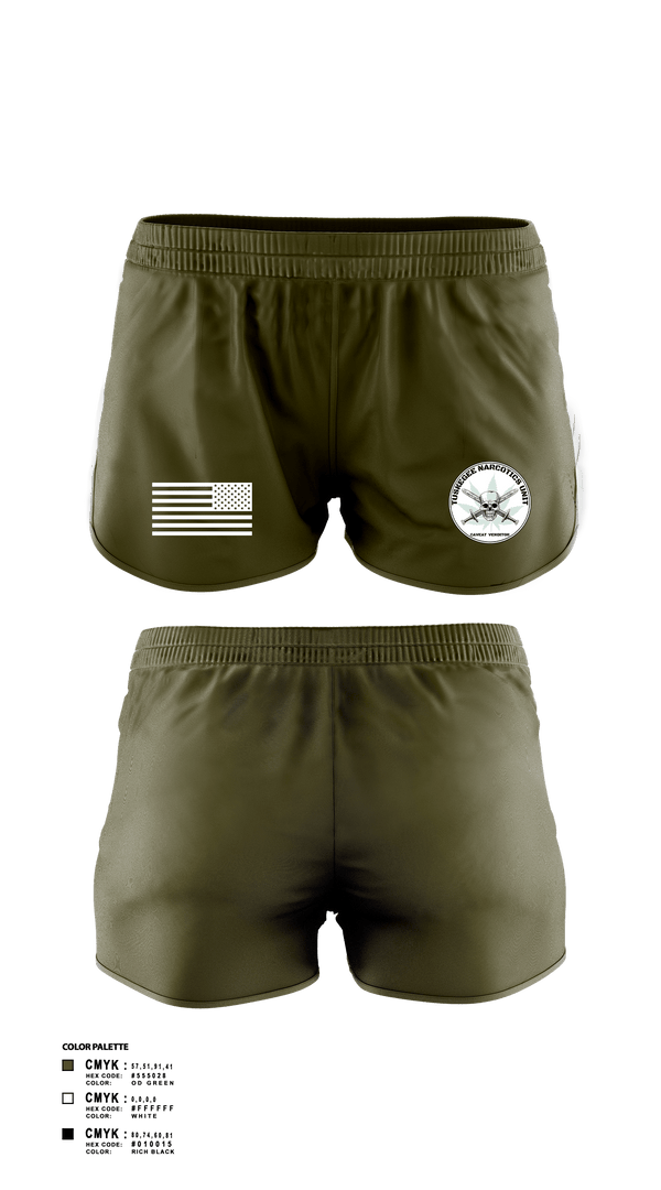 Women's Shorts, Tuskegee Narcotics Unit, Police, Teamtime, Team time, sublimation, custom sports apparel, team uniforms, spirit wear, spiritwear, sports uniforms, custom shirts, team store, custom team store, fundraiser sports, apparel fundraiser