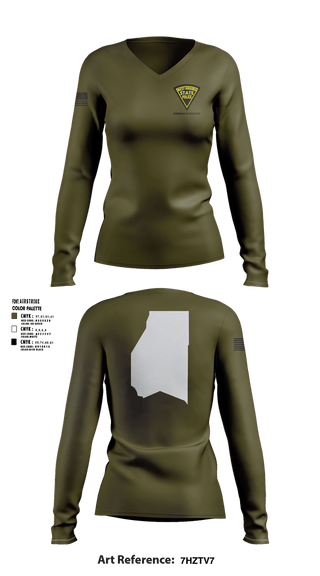 Womens Long Sleeve Vneck Shirt, , Police, Teamtime, Team time, sublimation, custom sports apparel, team uniforms, spirit wear, spiritwear, sports uniforms, custom shirts, team store, custom team store, fundraiser sports, apparel fundraiser