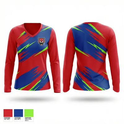 Yau 65479316 Women's Long Sleeve V-neck Shirt - 1