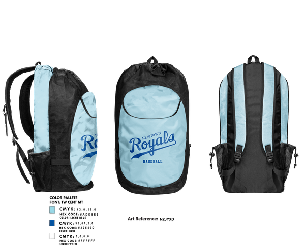 Gear Bag, Newtown Royals, Baseball, Teamtime, Team time, sublimation, custom sports apparel, team uniforms, spirit wear, spiritwear, sports uniforms, custom shirts, team store, custom team store, fundraiser sports, apparel fundraiser