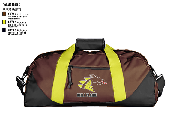 Duffle Bag, Belle Plaine High School, Spirit Store, Teamtime, Team time, sublimation, custom sports apparel, team uniforms, spirit wear, spiritwear, sports uniforms, custom shirts, team store, custom team store, fundraiser sports, apparel fundraiser