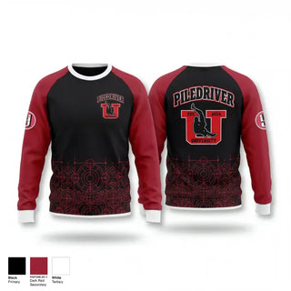 Crew Neck Sweatshirt, Piledriver University, Wrestling, Teamtime, Team time, sublimation, custom sports apparel, team uniforms, spirit wear, spiritwear, sports uniforms, custom shirts, team store, custom team store, fundraiser sports, apparel fundraiser