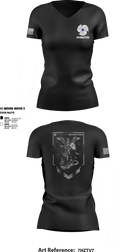 1-222 Aviation Regiment Women's Short Sleeve V-neck Shirt - 10