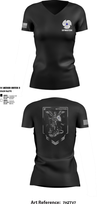 Womens Short Sleeve Vneck Shirt, 1-222 Aviaition Regiment, Army, Teamtime, Team time, sublimation, custom sports apparel, team uniforms, spirit wear, spiritwear, sports uniforms, custom shirts, team store, custom team store, fundraiser sports, apparel fundraiser