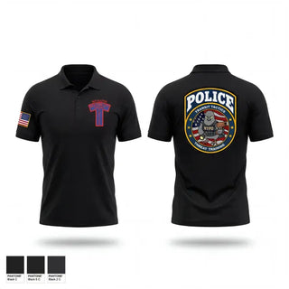 Short Sleeve Performance Polo, NYPD THREAT, Police, Teamtime, Team time, sublimation, custom sports apparel, team uniforms, spirit wear, spiritwear, sports uniforms, custom shirts, team store, custom team store, fundraiser sports, apparel fundraiser
