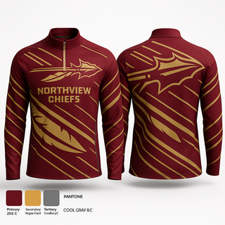 Quarter Zip Jacket, Northview Chiefs, Softball, Teamtime, Team time, sublimation, custom sports apparel, team uniforms, spirit wear, spiritwear, sports uniforms, custom shirts, team store, custom team store, fundraiser sports, apparel fundraiser