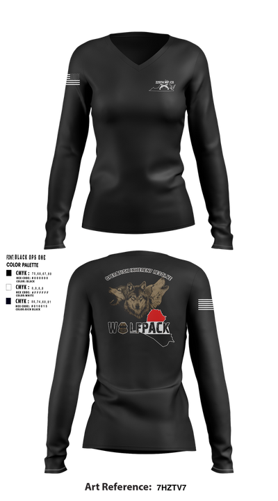 229th mp co Women's Long Sleeve V-neck Shirt - 102