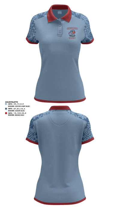 Crismon Rattlers 55873253 Women's Short Sleeve Performance Polo  - 14