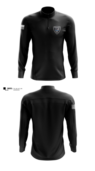 Quarter Zip Jacket, Orrville Police Department, Police, Teamtime, Team time, sublimation, custom sports apparel, team uniforms, spirit wear, spiritwear, sports uniforms, custom shirts, team store, custom team store, fundraiser sports, apparel fundraiser