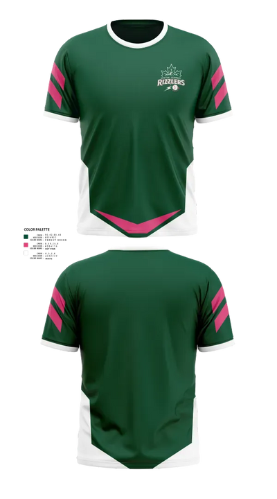 Central Vermont Rizzlers 18724432 Short Sleeve Performance Shirt - 21