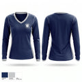 Indy Blue Sox Women's Long Sleeve V-neck Shirt - 1