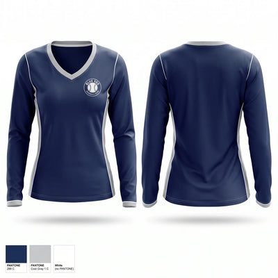 Indy Blue Sox Women's Long Sleeve V-neck Shirt - 1