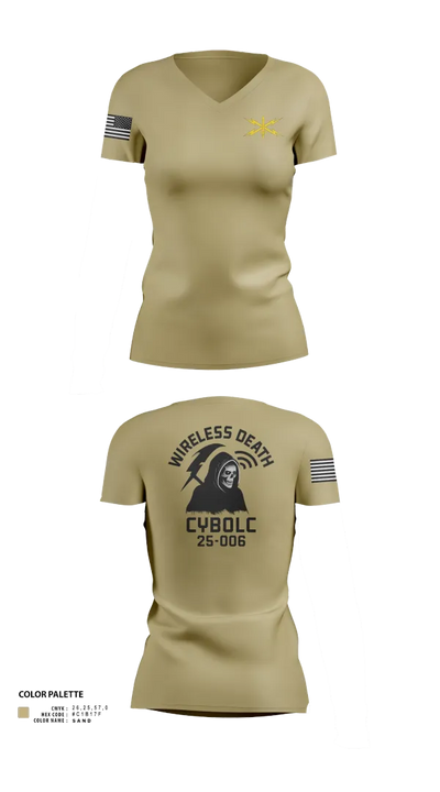 CyBOLC 25-006 6118734 Women's Short Sleeve V-neck Shirt - 201