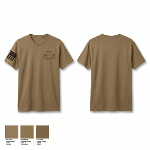 Old School Cotton Feel Shirt, 212th ENGINEER COMPANY, National Guard, Teamtime, Team time, sublimation, custom sports apparel, team uniforms, spirit wear, spiritwear, sports uniforms, custom shirts, team store, custom team store, fundraiser sports, apparel fundraiser
