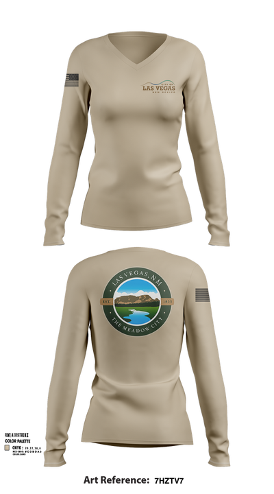 Las Vegas 59240109 Women's Long Sleeve V-neck Shirt - 4
