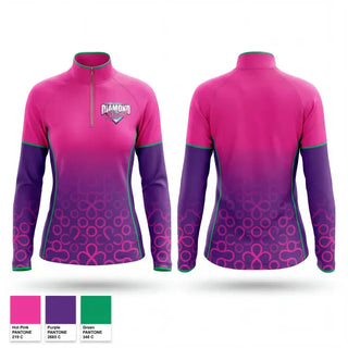 Quarter Zip Jacket, Diamond Divas, Softball, Teamtime, Team time, sublimation, custom sports apparel, team uniforms, spirit wear, spiritwear, sports uniforms, custom shirts, team store, custom team store, fundraiser sports, apparel fundraiser