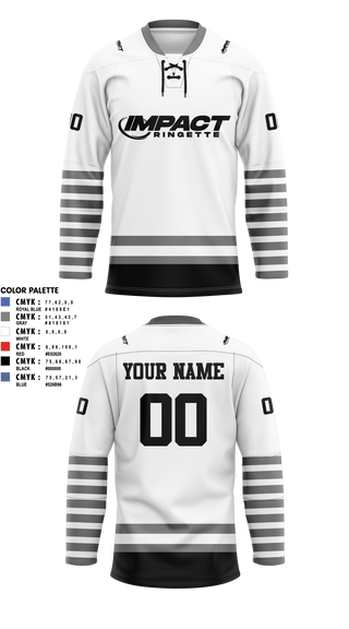 Hockey Jersey, Impact Ringette 2026, Ice Hockey, Teamtime, Team time, sublimation, custom sports apparel, team uniforms, spirit wear, spiritwear, sports uniforms, custom shirts, team store, custom team store, fundraiser sports, apparel fundraiser