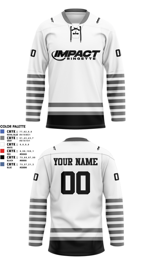 Hockey Jersey, Impact Ringette 2026, Ice Hockey, Teamtime, Team time, sublimation, custom sports apparel, team uniforms, spirit wear, spiritwear, sports uniforms, custom shirts, team store, custom team store, fundraiser sports, apparel fundraiser