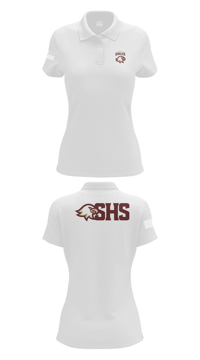Sharon Eagles Swimming Women's Short Sleeve Performance Polo  - 17